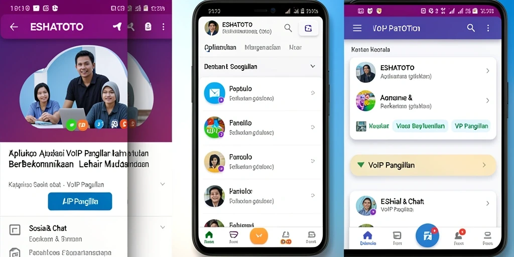 Tampilan antarmuka ESHATOTO saat melakukan panggilan VoIP.