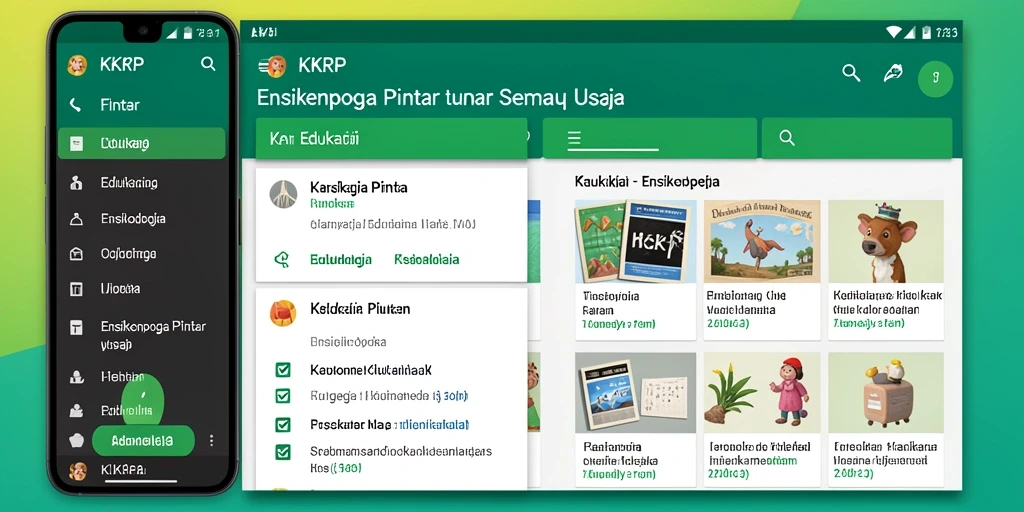 Tampilan antarmuka utama aplikasi KKRP yang informatif.