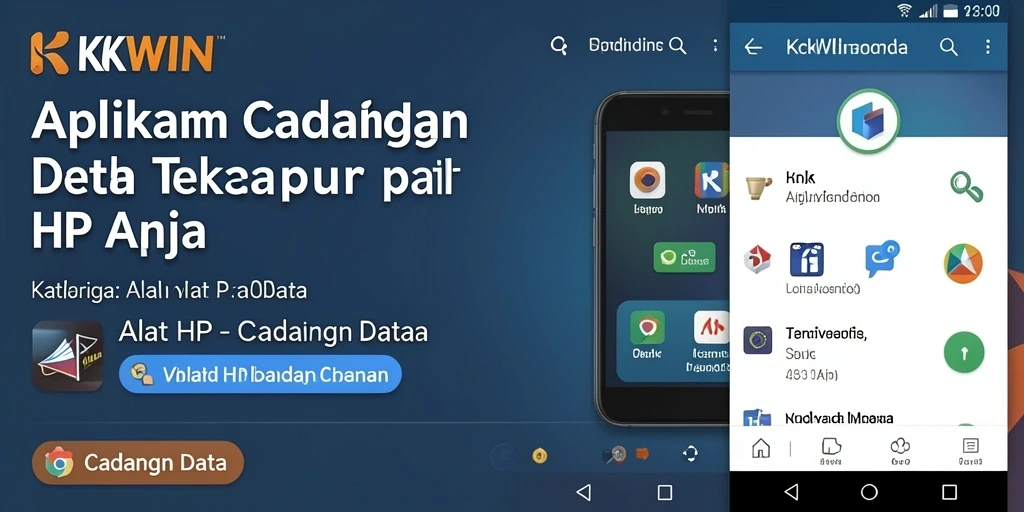 Tampilan utama KKWIN dengan berbagai fitur cadangan data yang intuitif.