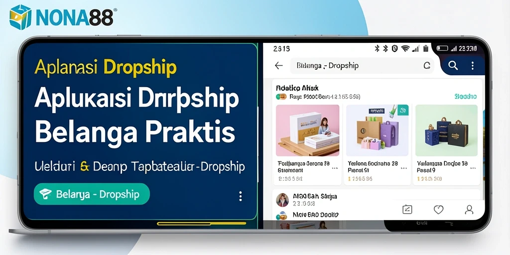 Tampilan antarmuka NONA88 dengan berbagai pilihan produk Dropship.