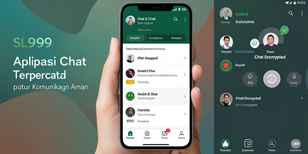 Tampilan antarmuka SL999 yang menarik dan mudah digunakan untuk chatting aman.