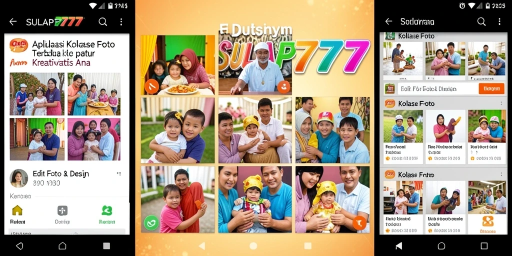 Tampilan antarmuka SULAP777 yang menarik dan mudah digunakan untuk Kolase Foto.