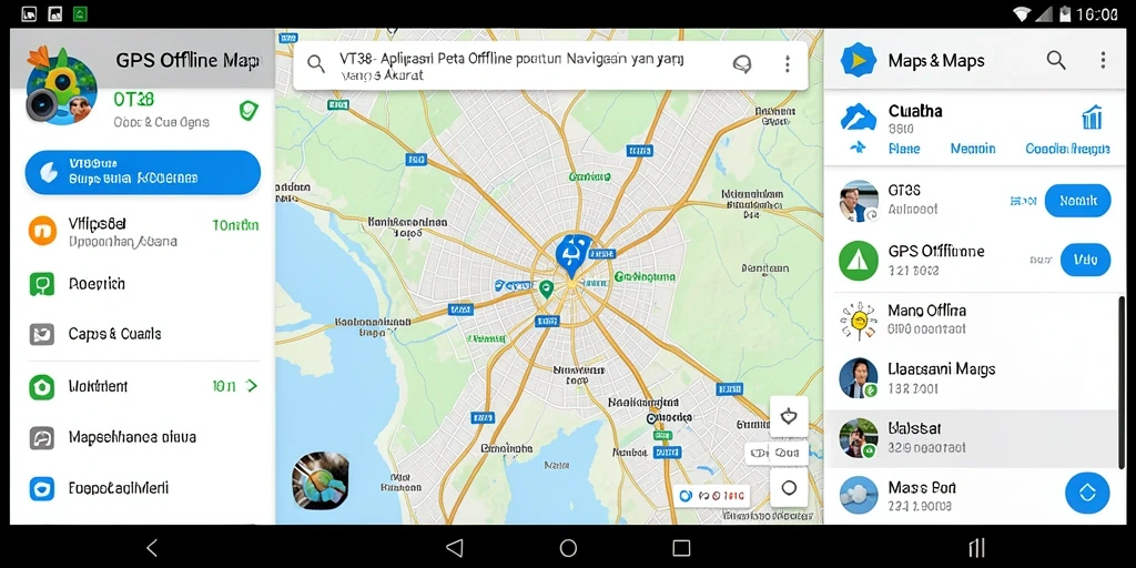 Antarmuka VT38 yang user-friendly untuk GPS Offline Maps.