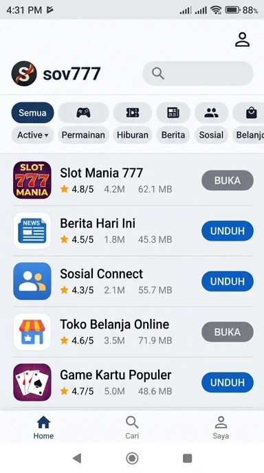 sov777 – Halaman Indeks Aplikasi Populer & Kanal Uji