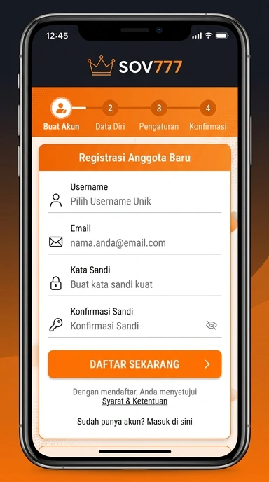 Panduan Registrasi Akun Baru sov777 untuk Pengguna Android